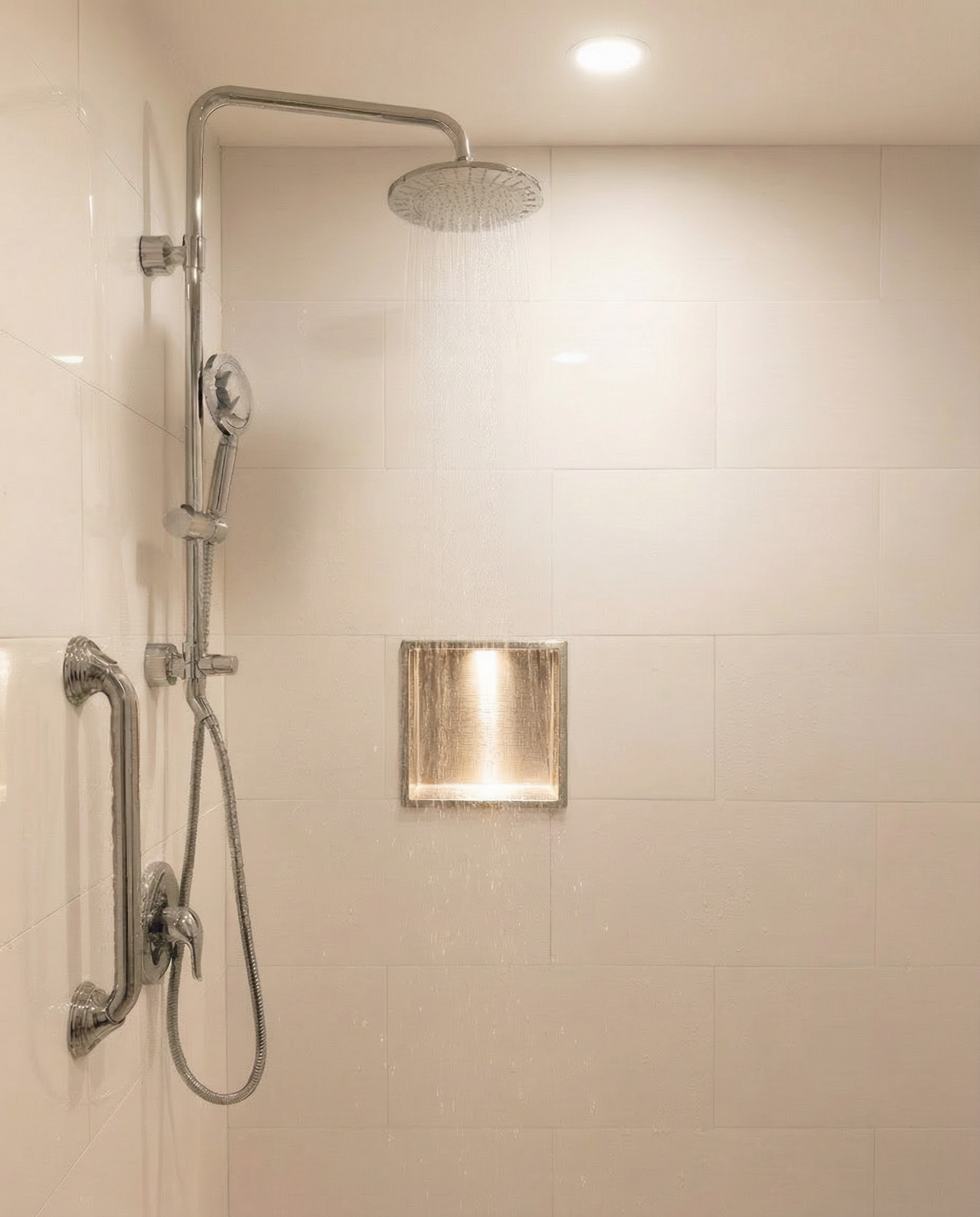 Walk-in rainfall shower